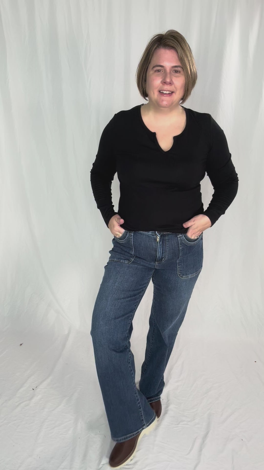 Avery Ultra Soft Basic Long Sleeve- BLACK