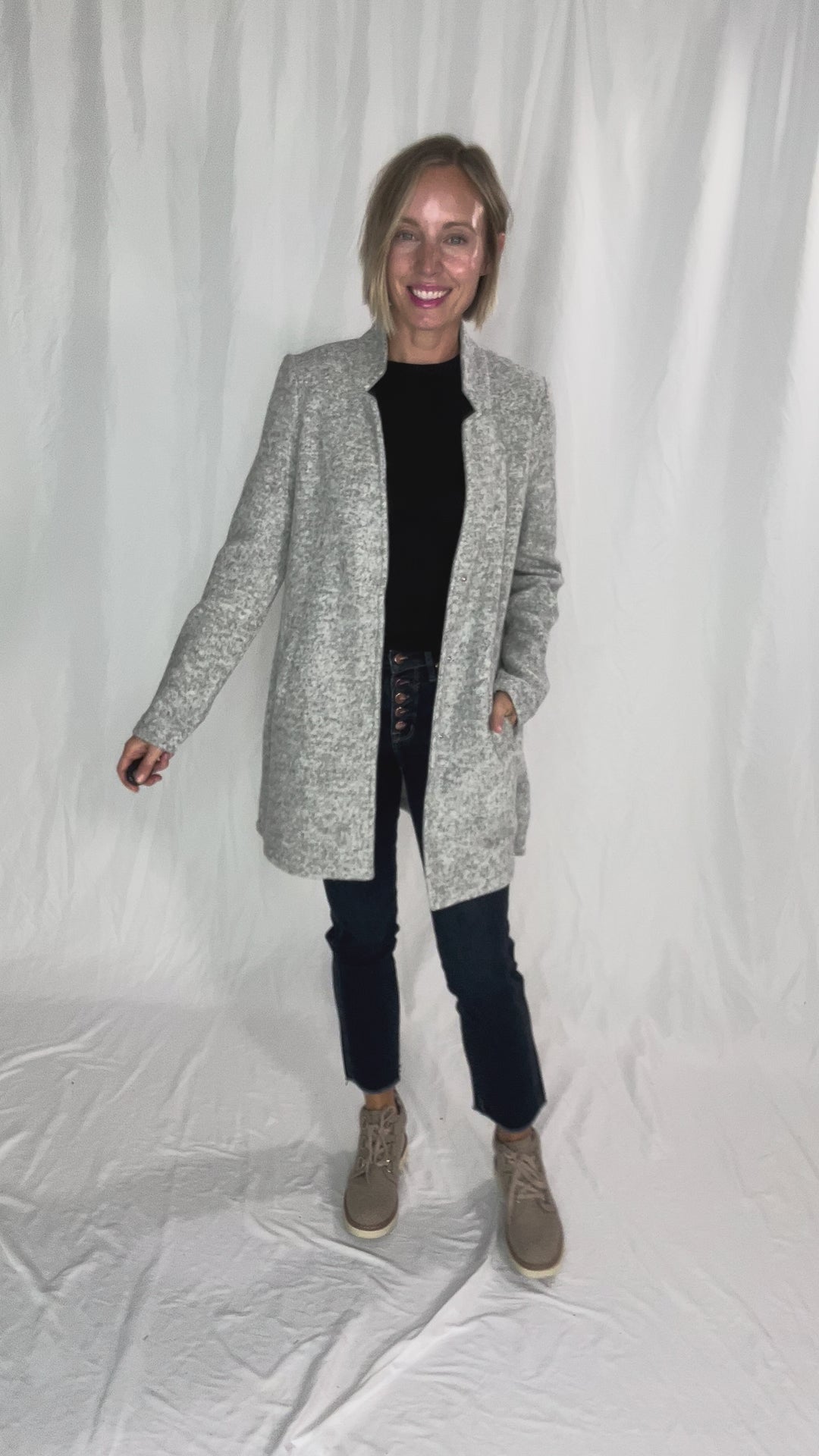 VERO MODA Katherine Jacket- LT GREY MELANGE-FINAL SALE