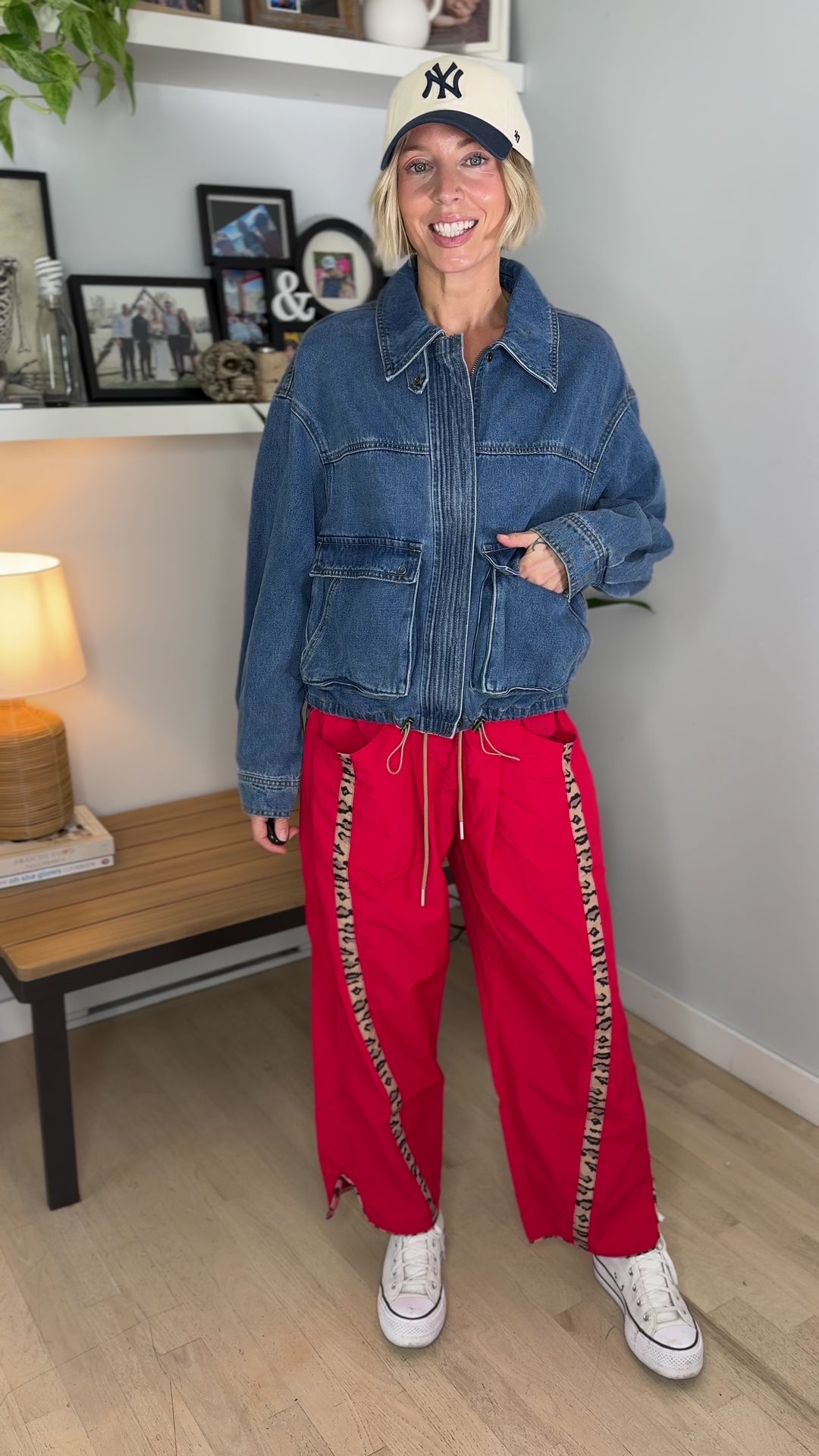 Amy Front Pocket Denim Jacket- MEDIUM BLUE