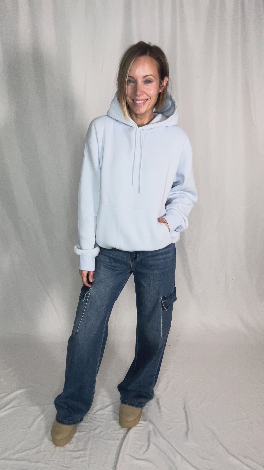 MONO B Calla Cloud Hoodie- PALE BLUE