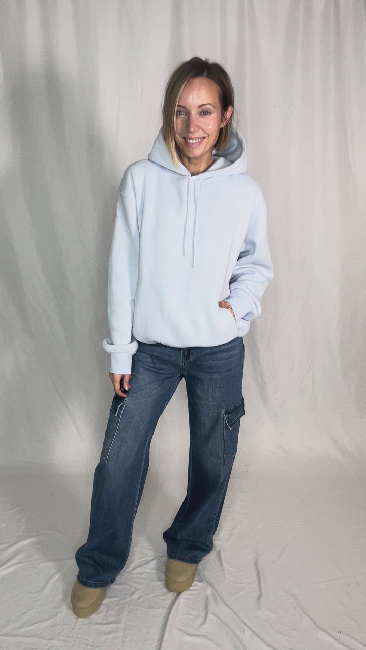 MONO B Calla Cloud Hoodie- PALE BLUE