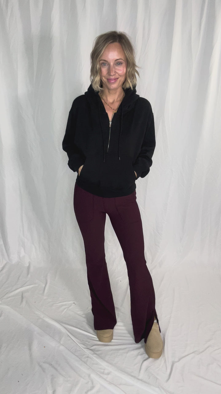 Jaxx 1/2 Zip Hoodie- BLACK