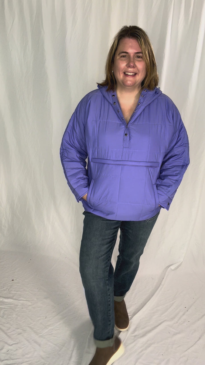Peyton Puffer Jacket- PURPLE ORCHID
