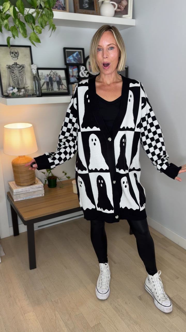 AMPERSAND Ghouls Night Out Oversized Cardigan