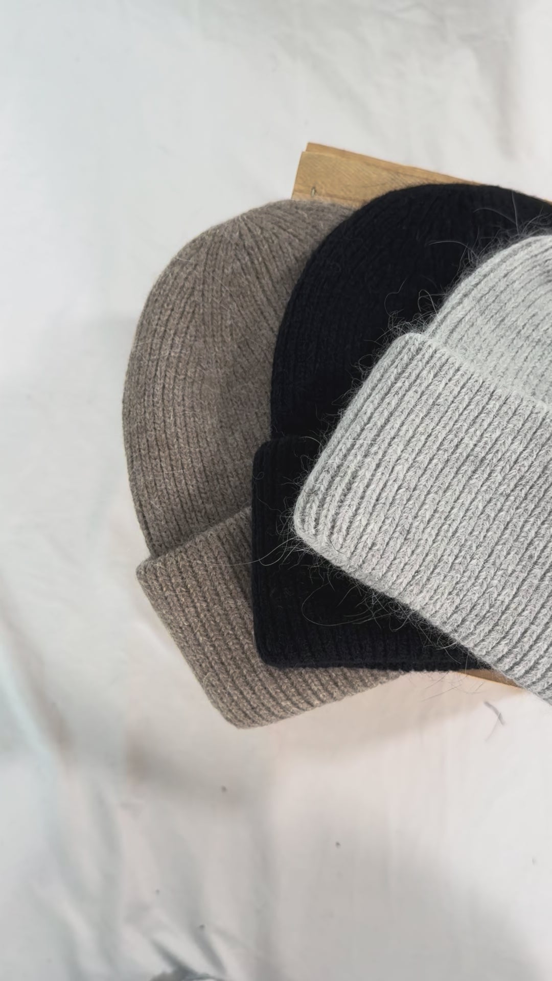 CC Ribbed Double Cuff Beanie- LT GREY