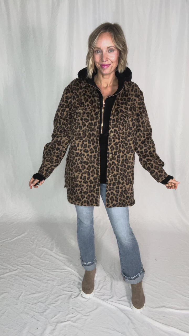 ONLY Saga Leopard Shacket