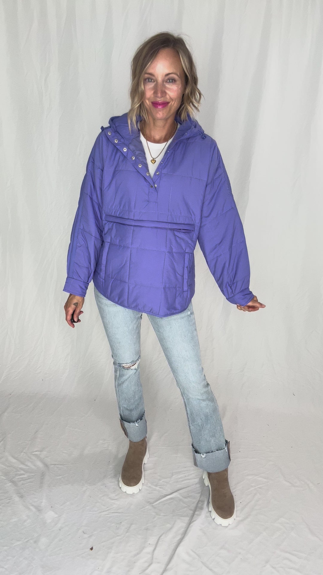 Peyton Puffer Jacket- PURPLE ORCHID
