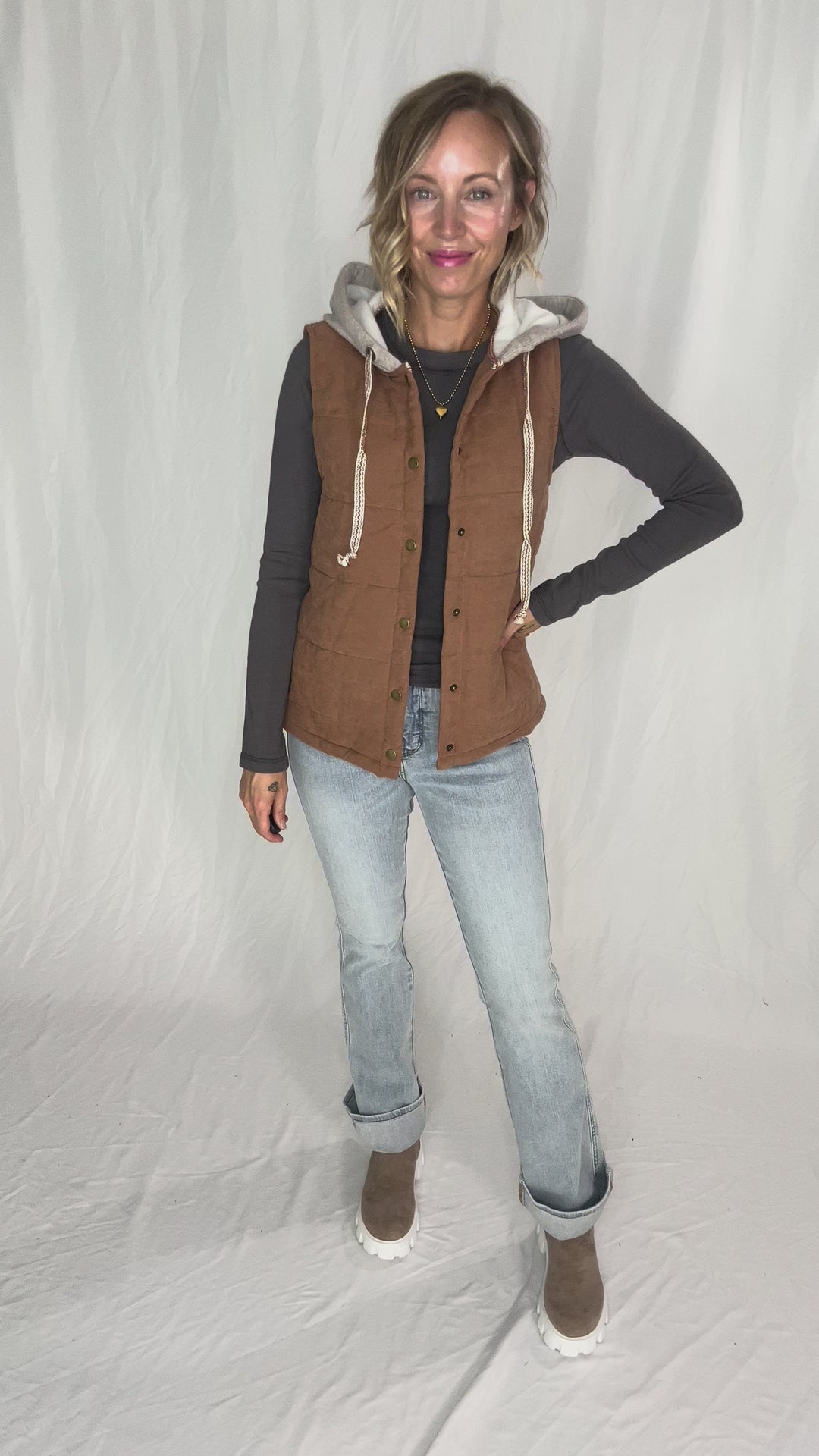 Levi Puffer Vest- MOCHA