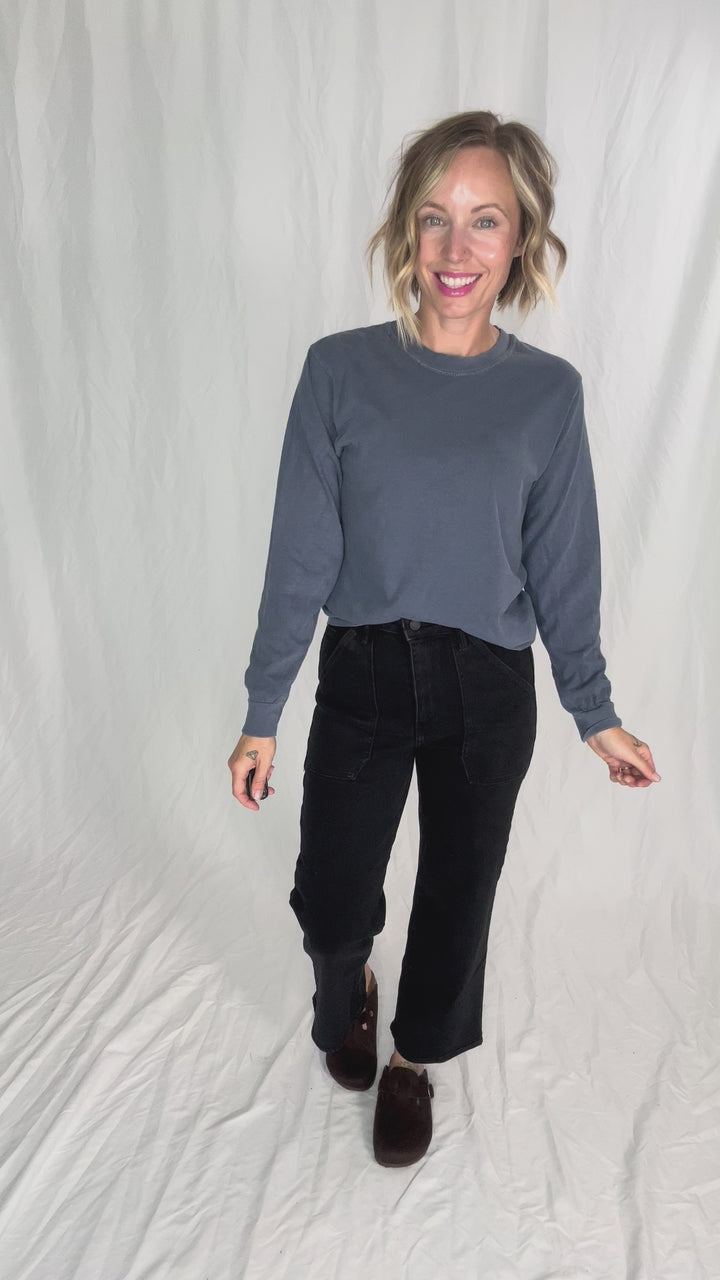 T+G Classic Washed Cotton Long Sleeve- DENIM