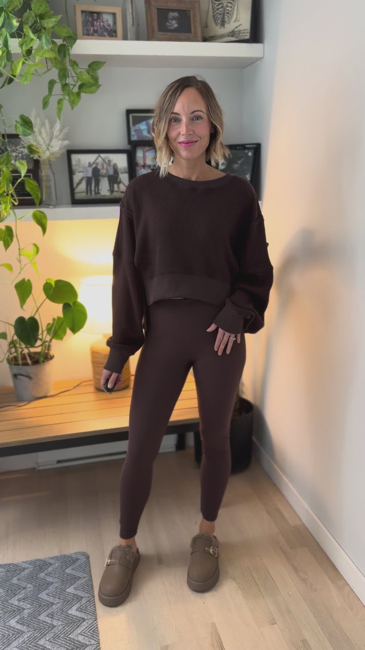 Mode Align High Waist Leggings- CHOCOLATE BROWN