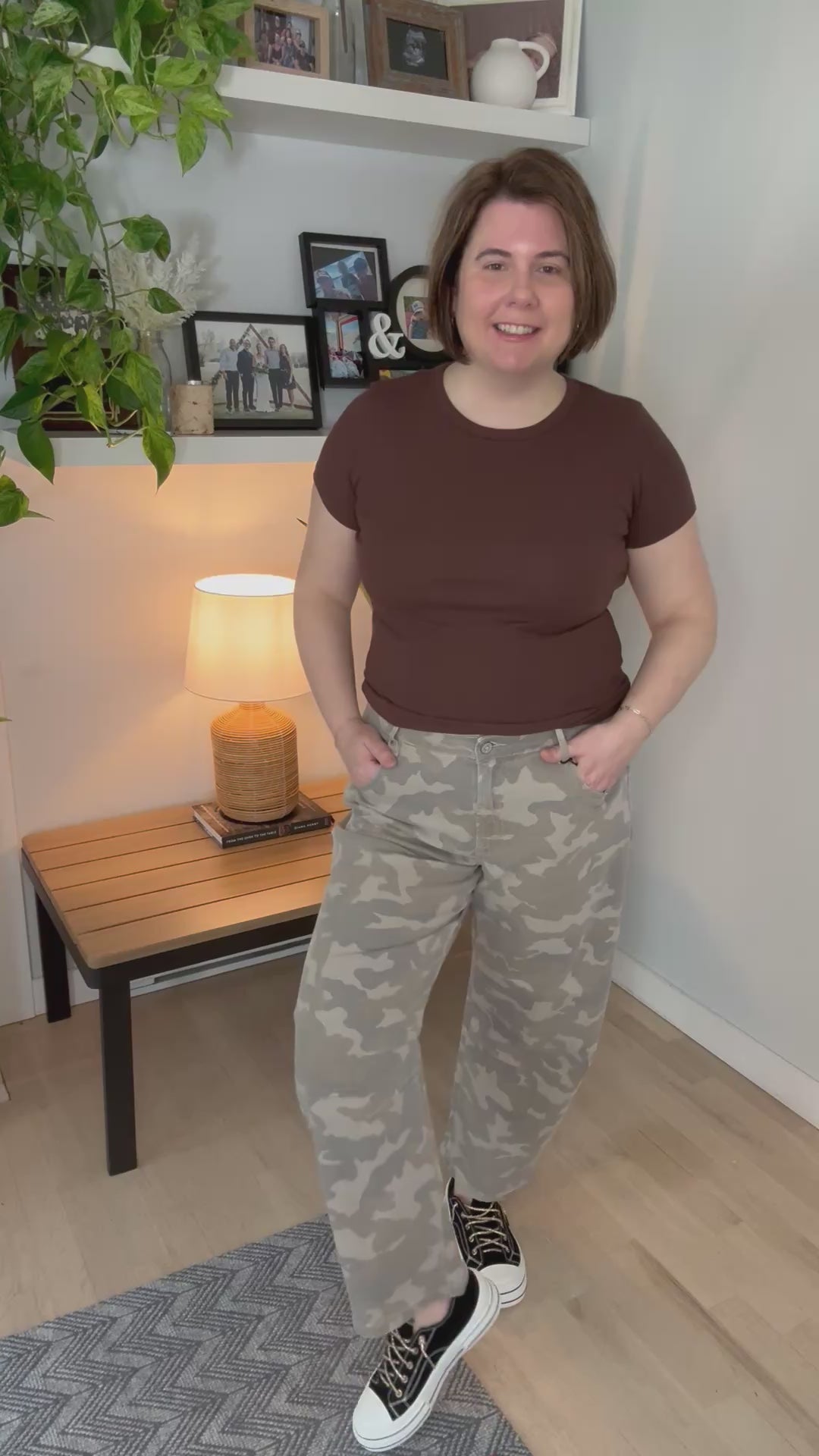 Sable Baby Rib Tee- CHOCOLATE