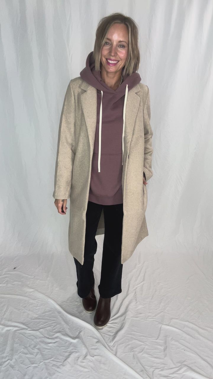 Jordan Longline Jacket- OATMEAL