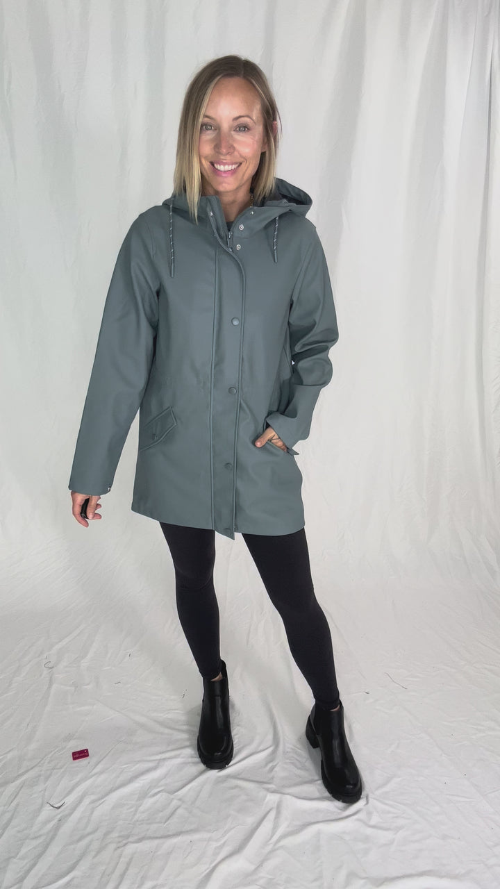 VERO MODA Sitka Rain Jacket- STORMY WEATHER