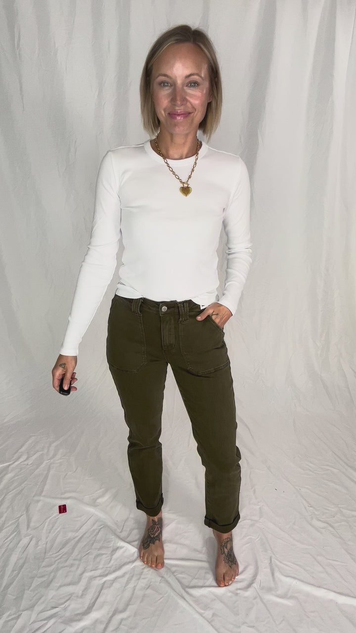 ONLY Easy Ribbed Long Sleeve- BRIGHT WHITE
