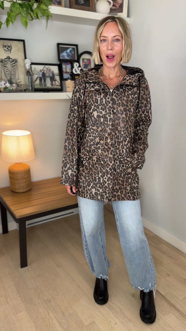 VERO MODA Sitka Rain Jacket- LEOPARD