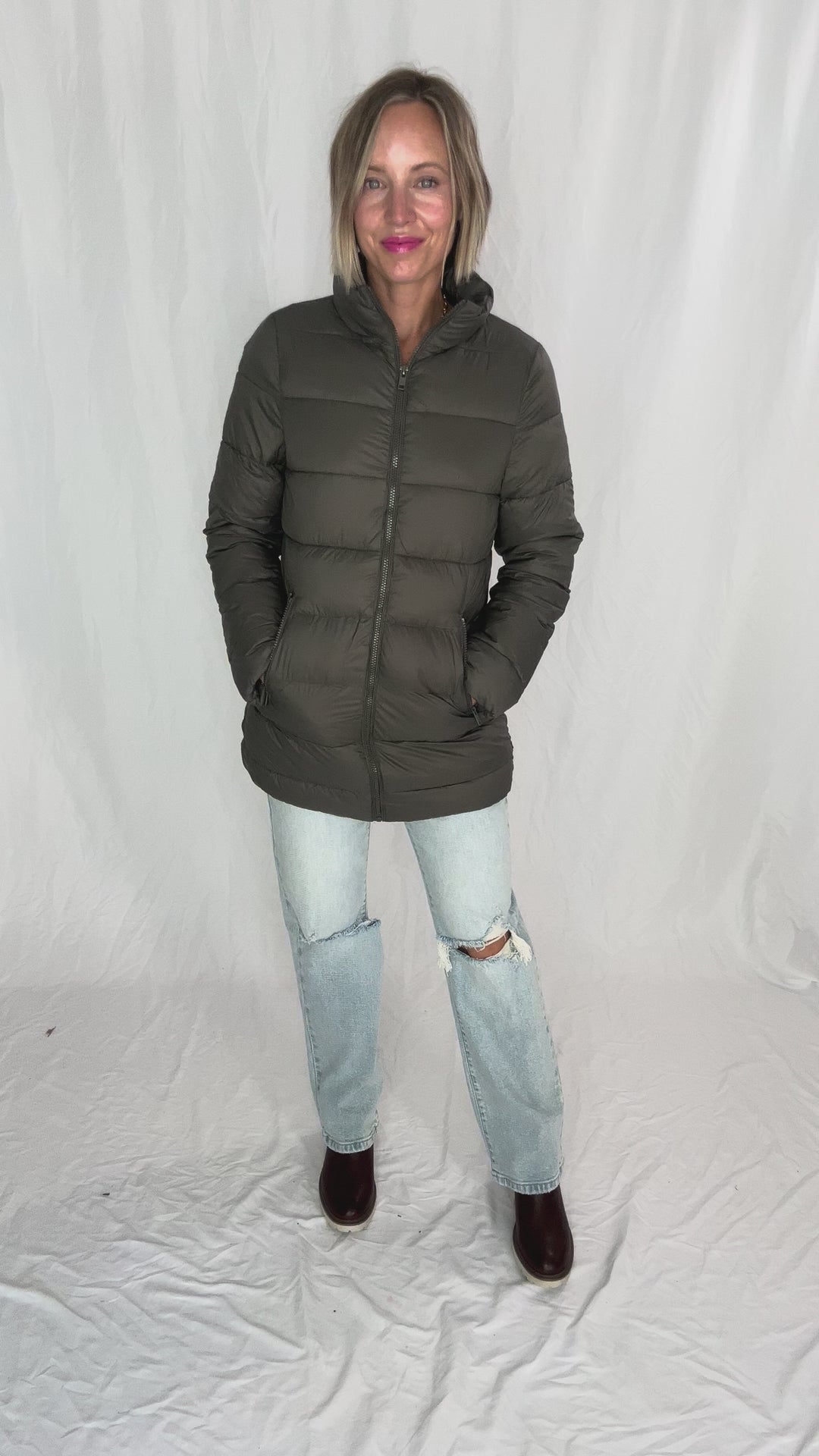 Alicia Wind Breaker Jacket- OLIVE
