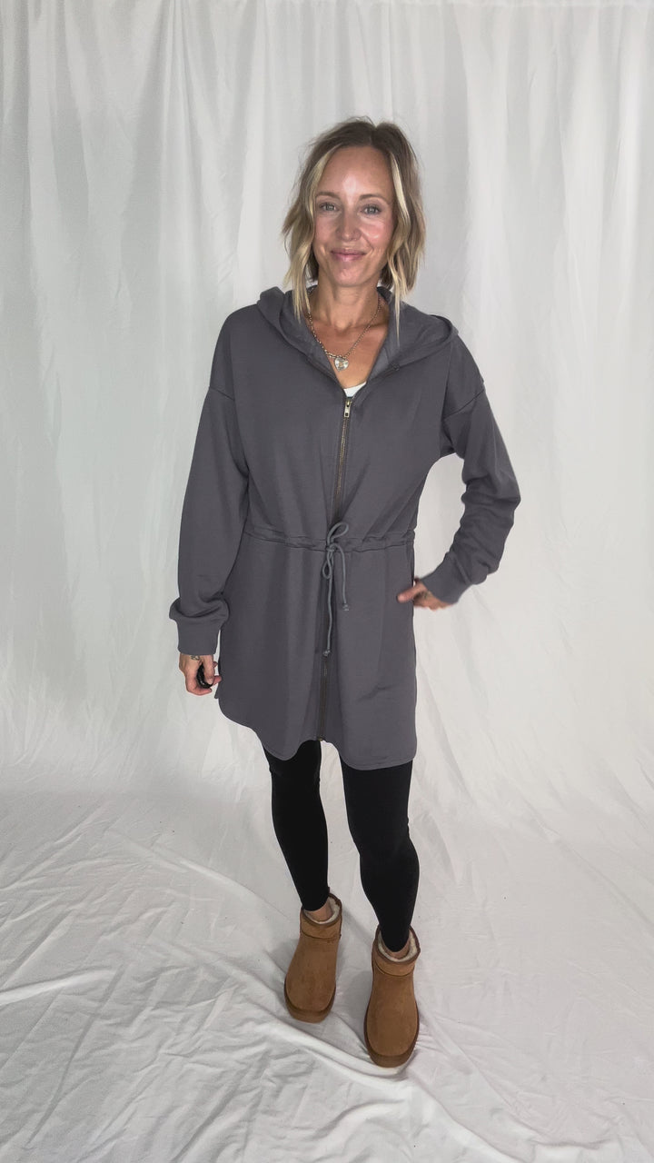 Jamee Hoodie Jacket- LT GREY