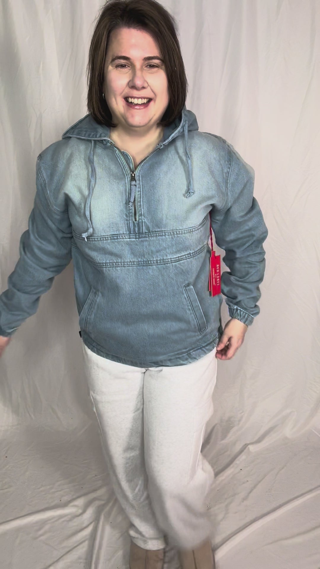 Bex Denim Hoodie Jacket- LIGHT WASH