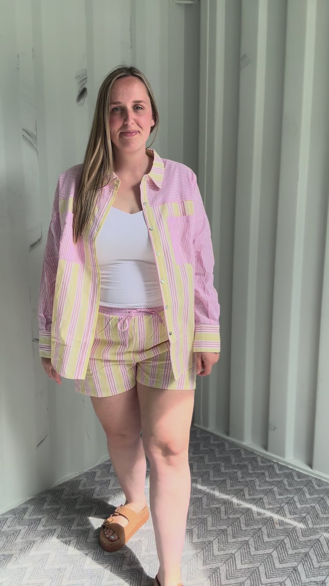 Jameson Cotton Set- PINK/YELLOW