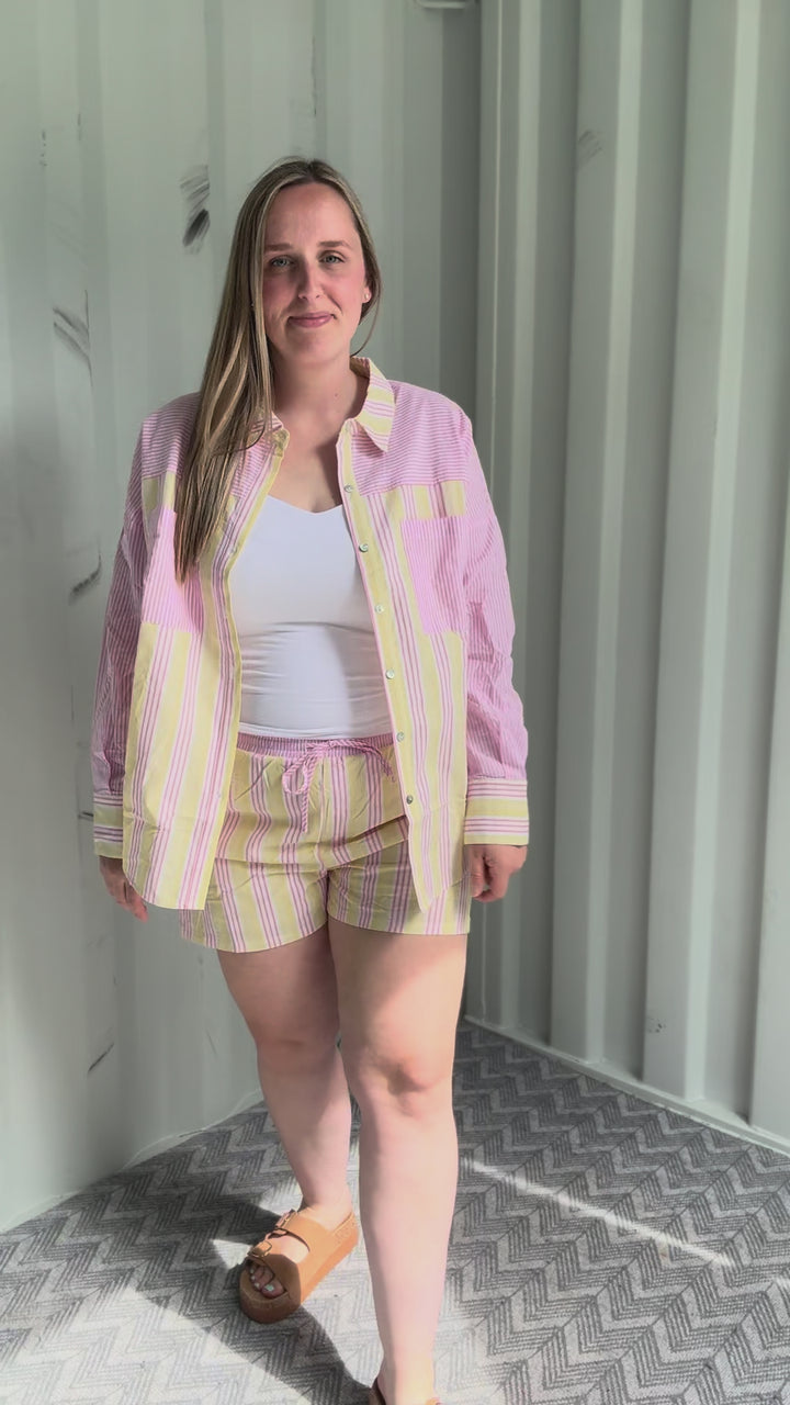 Jameson Cotton Set- PINK/YELLOW