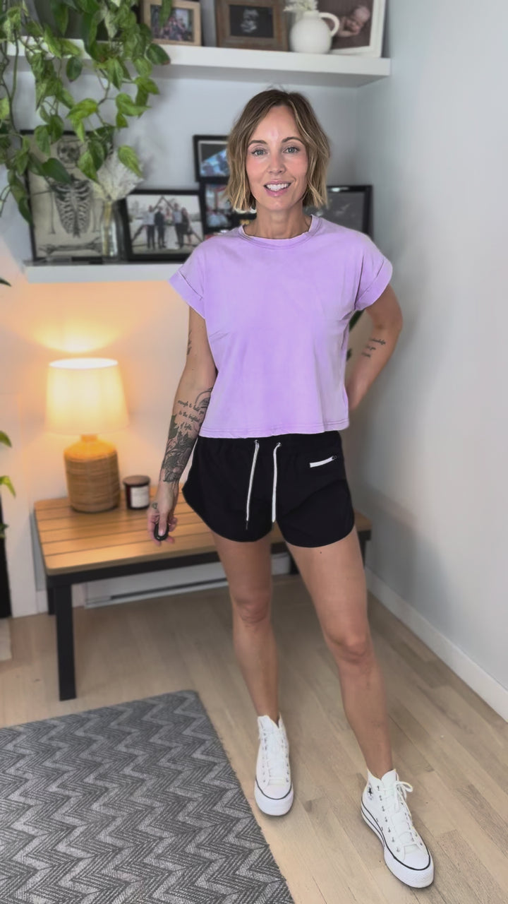 Macie Lined Active Shorts- BLACK