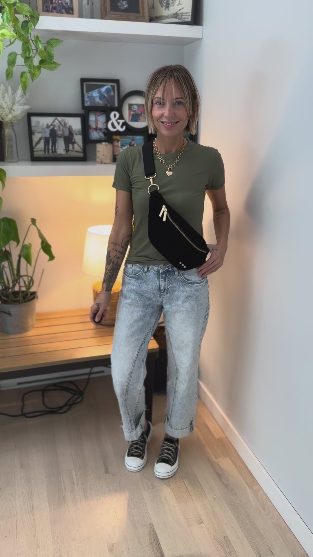 Susie Suede Bum Bag- BLACK