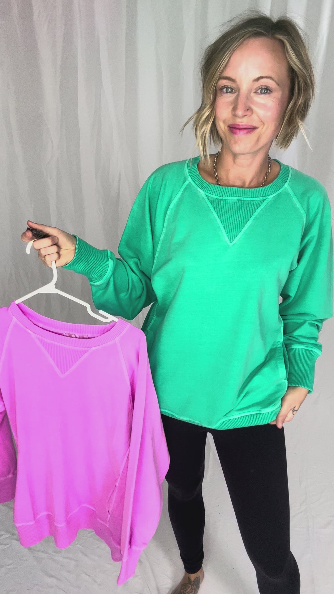 Lux French Terry Pullover- MINT-FINAL SALE
