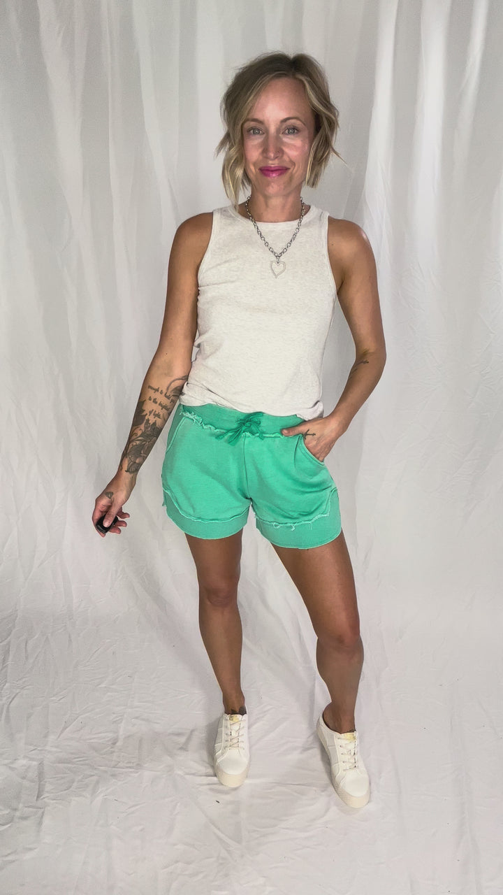 Tara Ribbed Tank- HTHR GREY-FINAL SALE