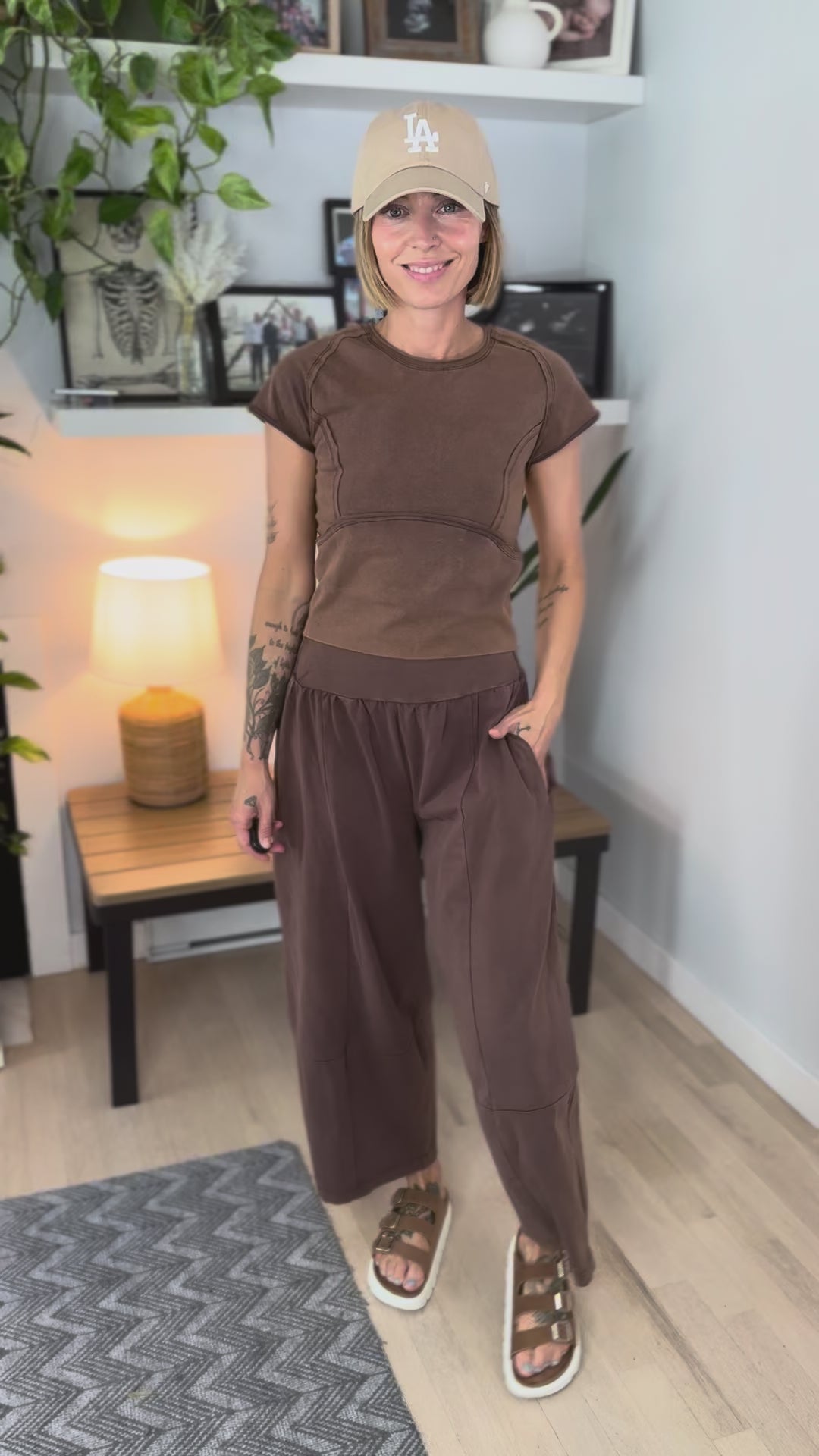 Berkley Stretch Cotton Barrel Set- BROWN