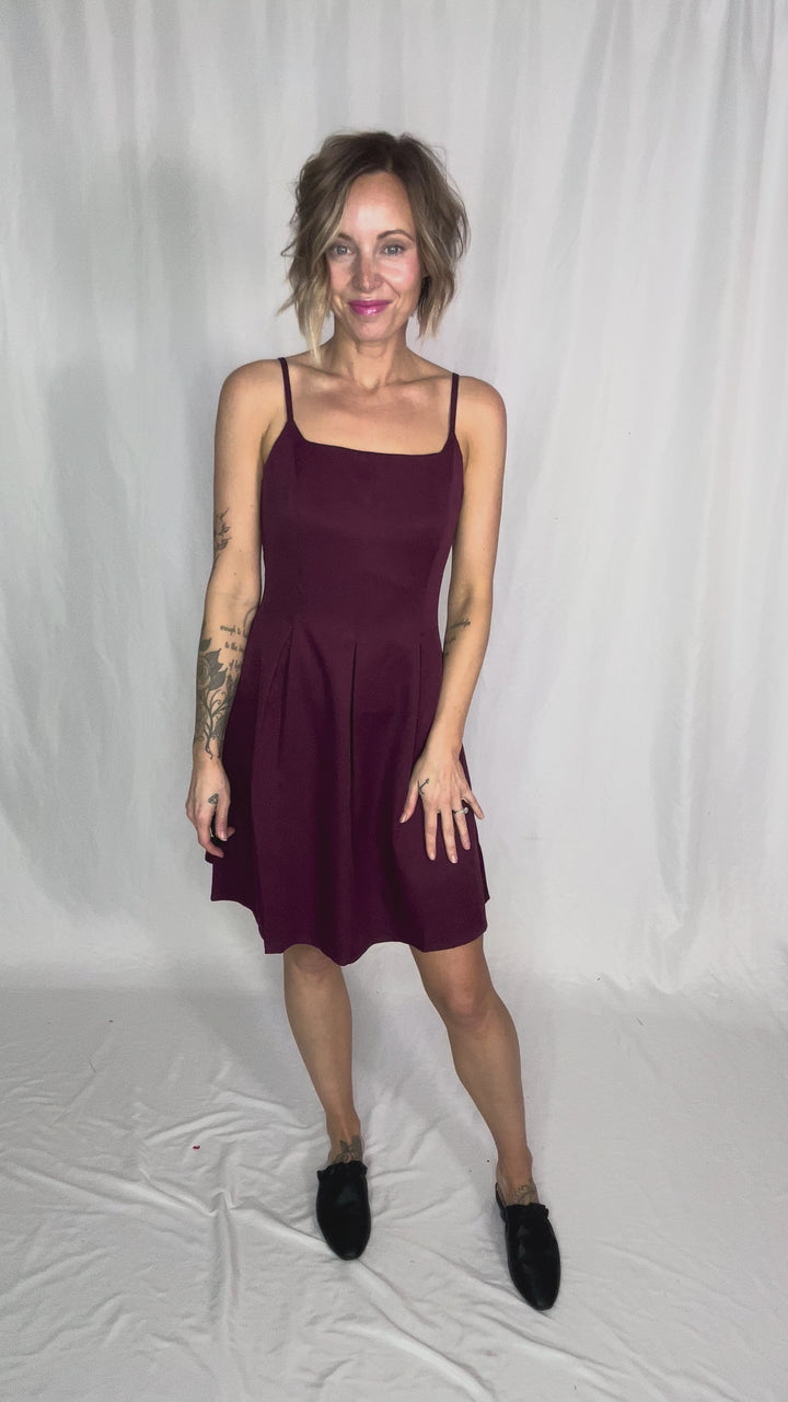 Suri Square Neck Fit + Flare Dress