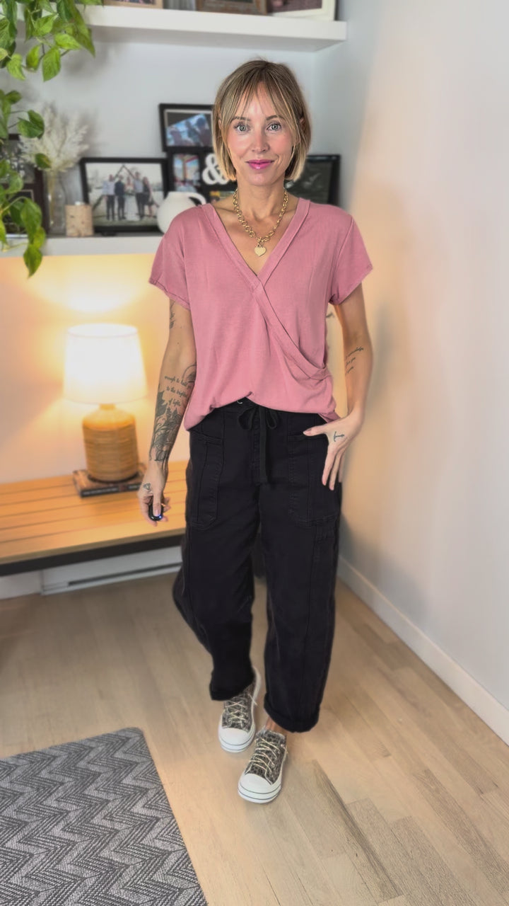 Esther Reversible Top- MAUVE