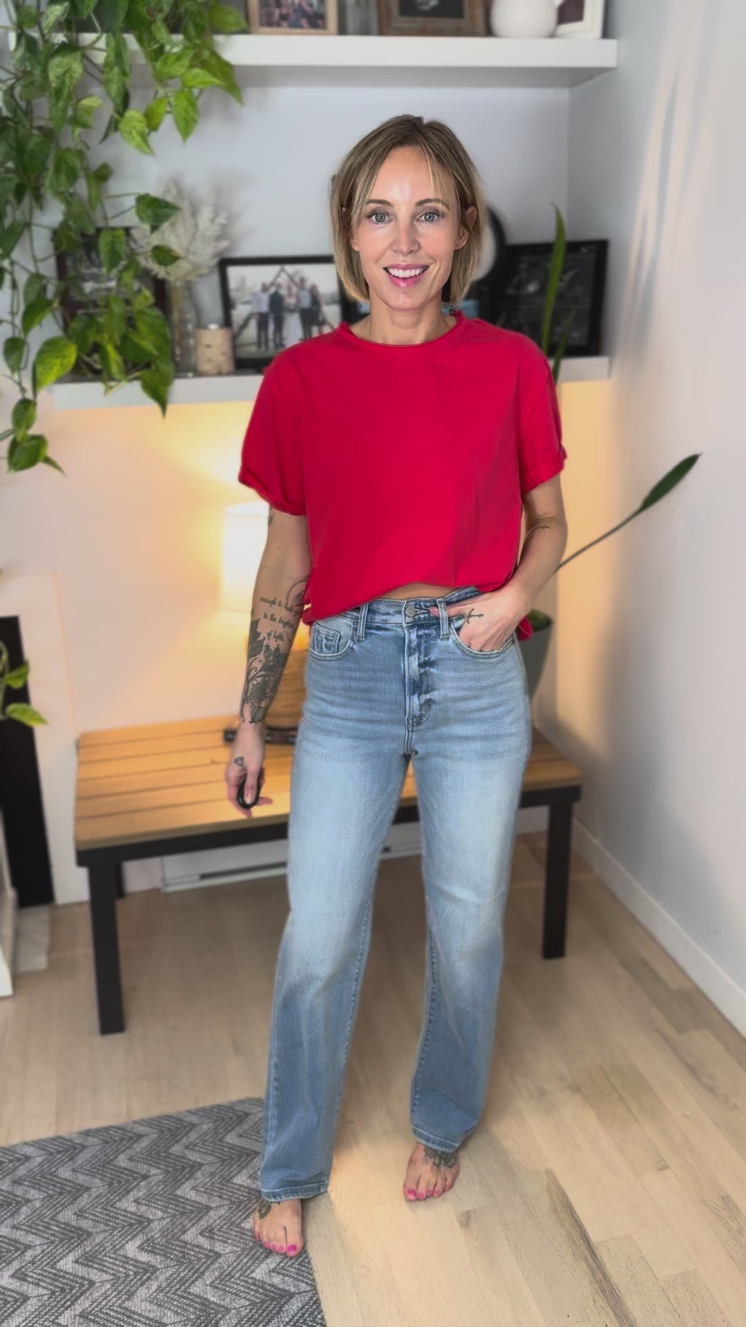 Cello Freya Super High Rise Dad Jean- LIGHT WASH