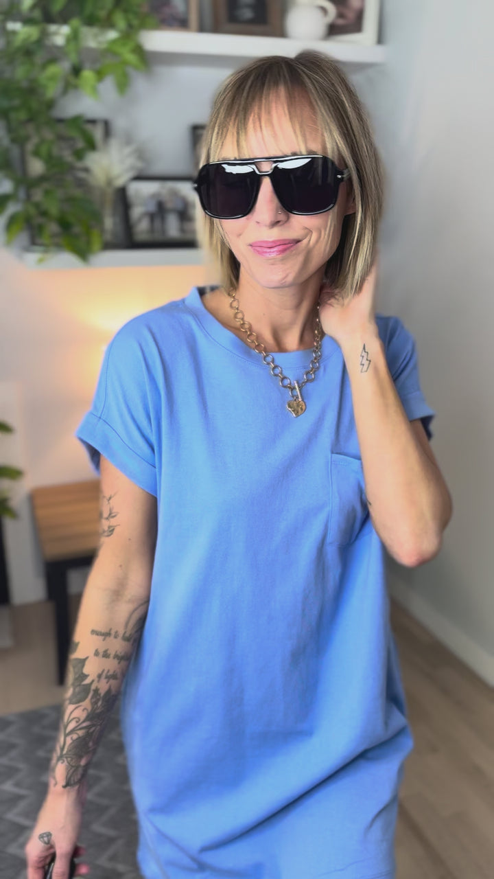 Natalie Oversized Aviator Sunglasses- BLACK FRAME