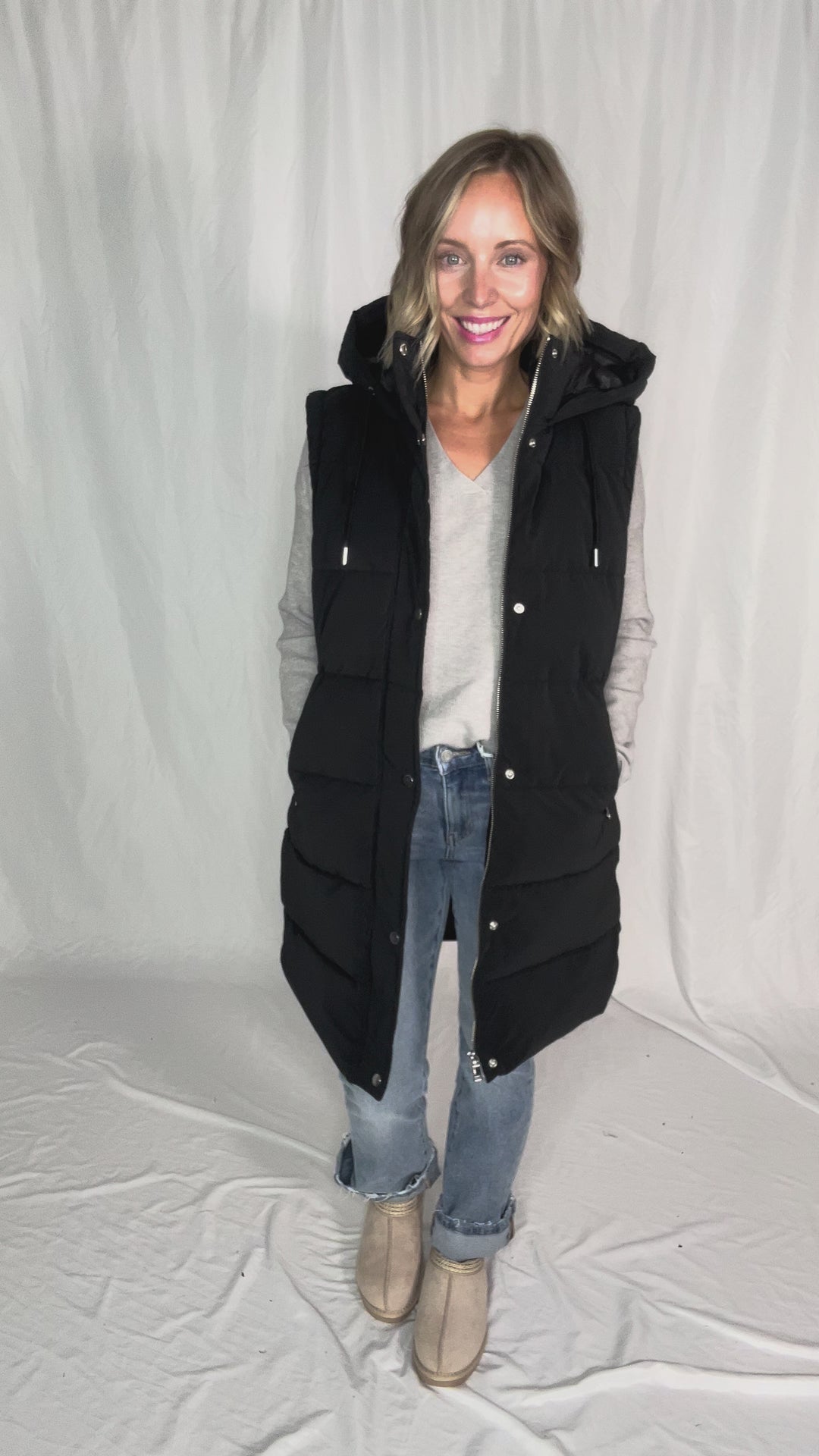 Only Dixie 2-In-1 Puffer Water Repellent Coat- BLACK