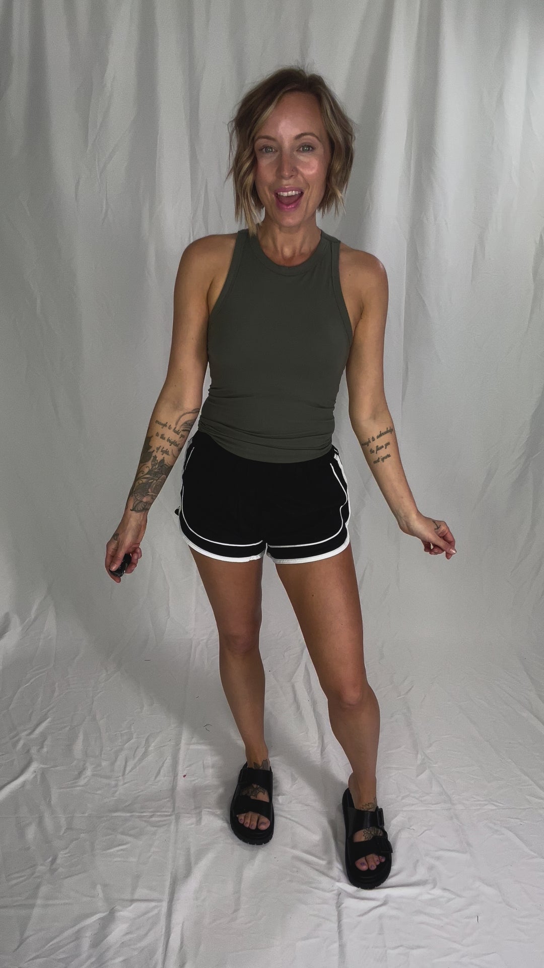 Mono B Daphne Shorts- BLACK/WHITE-FINAL SALE