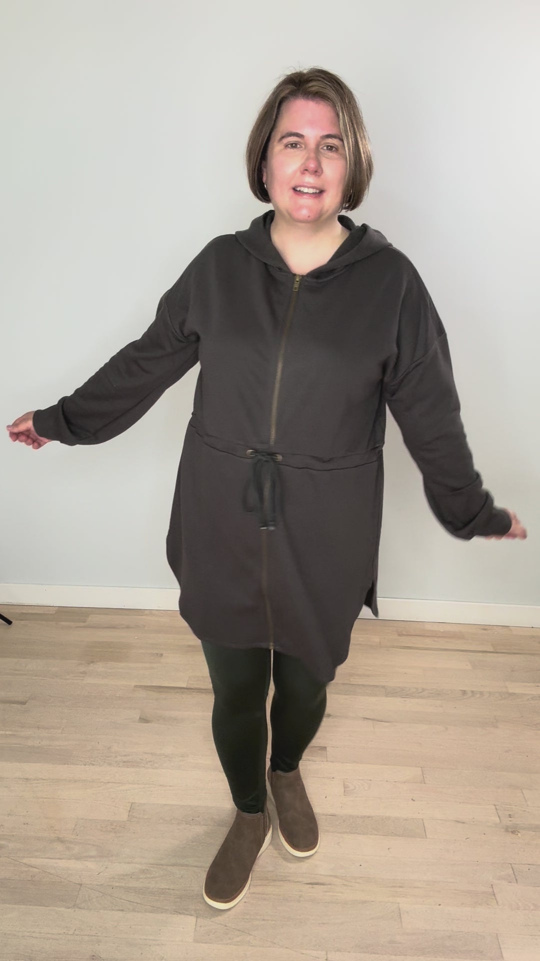 Jamee Hoodie Jacket- CHARCOAL