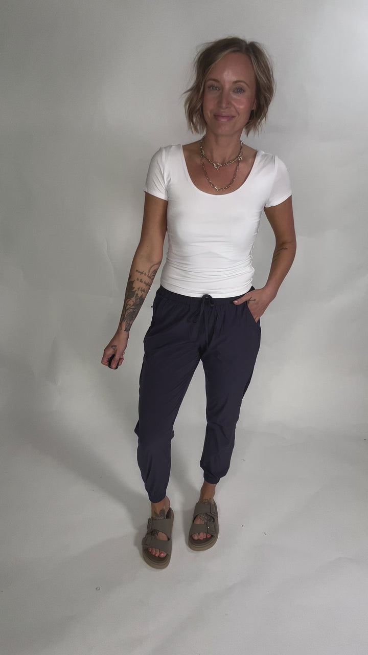 THREAD & SUPPLY Zuzana Jogger- CHARCOAL BLUE-FINAL SALE