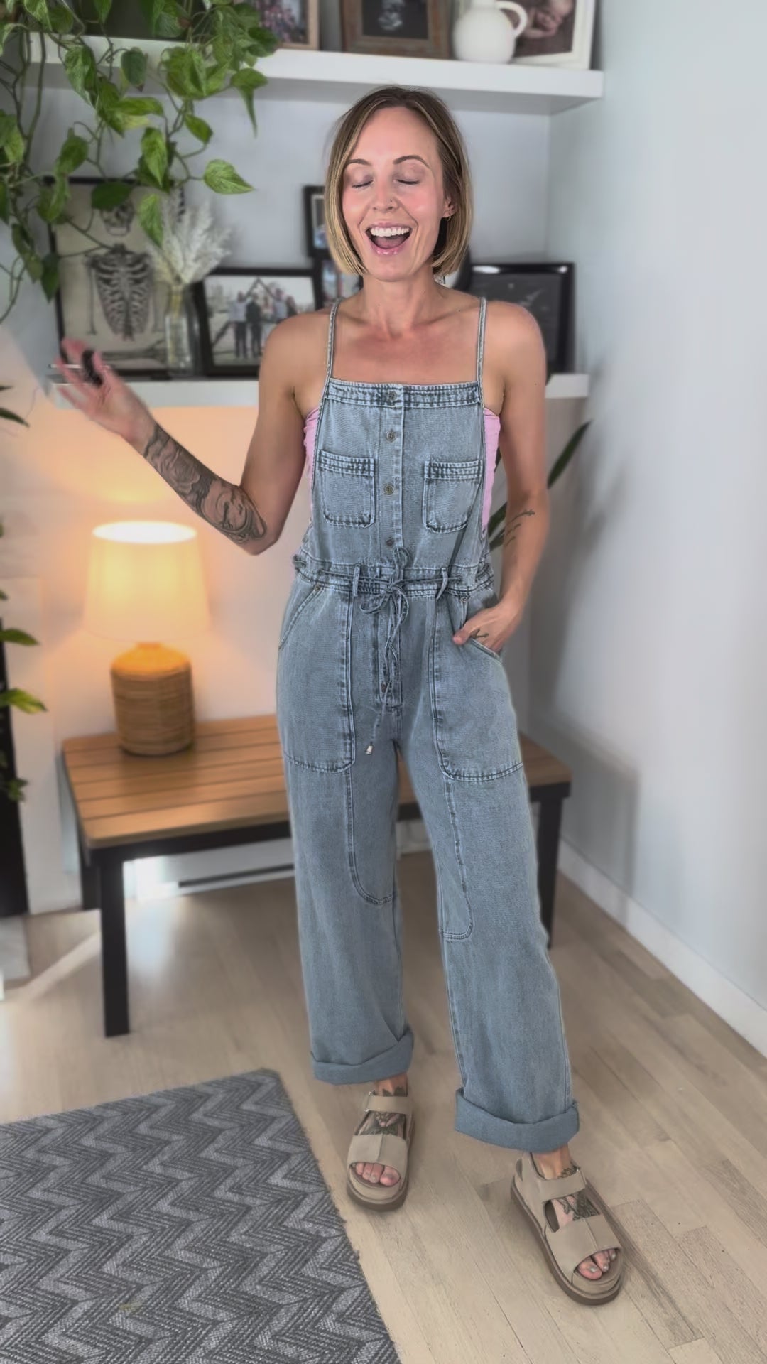 Sudara Washed Denim Jumpsuit