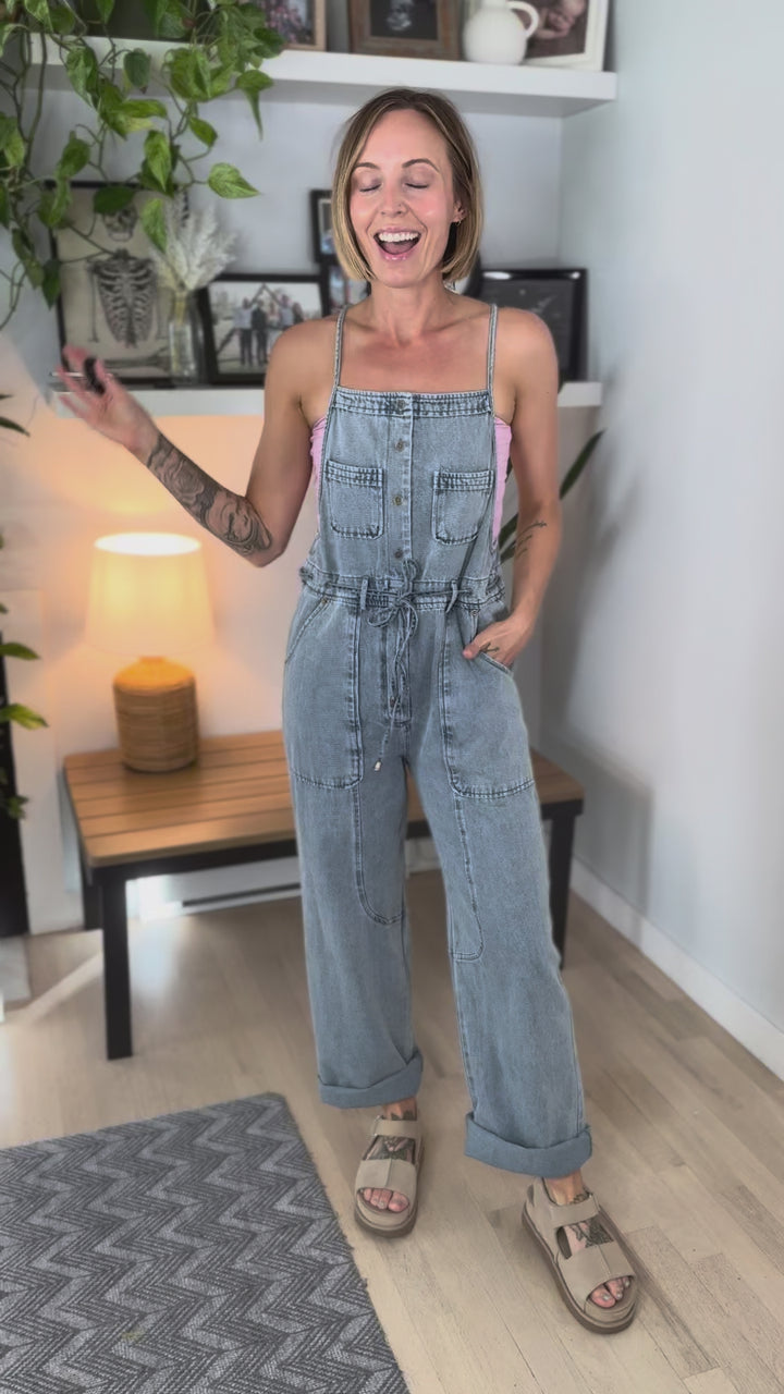Sudara Washed Denim Jumpsuit
