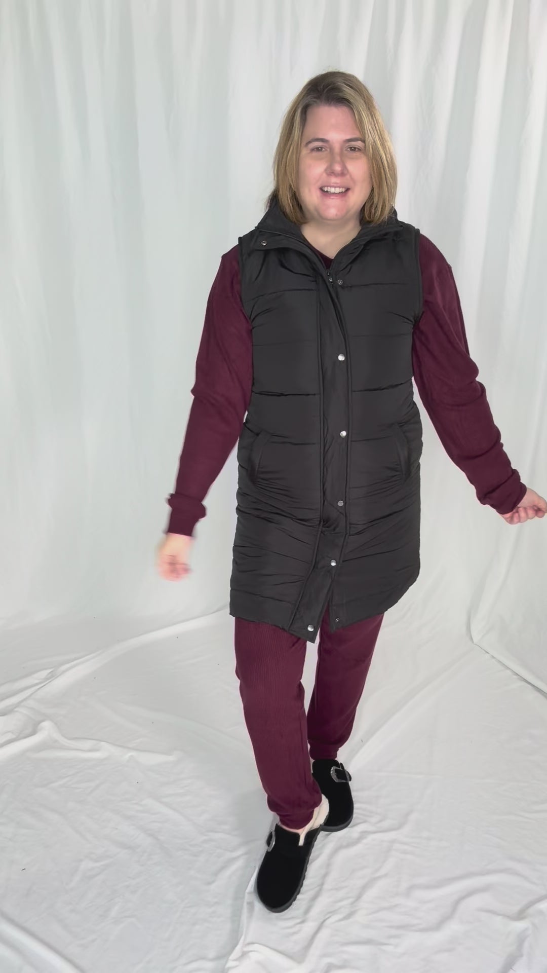 MICHELLE MAE Harlow Cling-Free Longline Vest- BLACK *PRE-ORDER SEPT 10TH**
