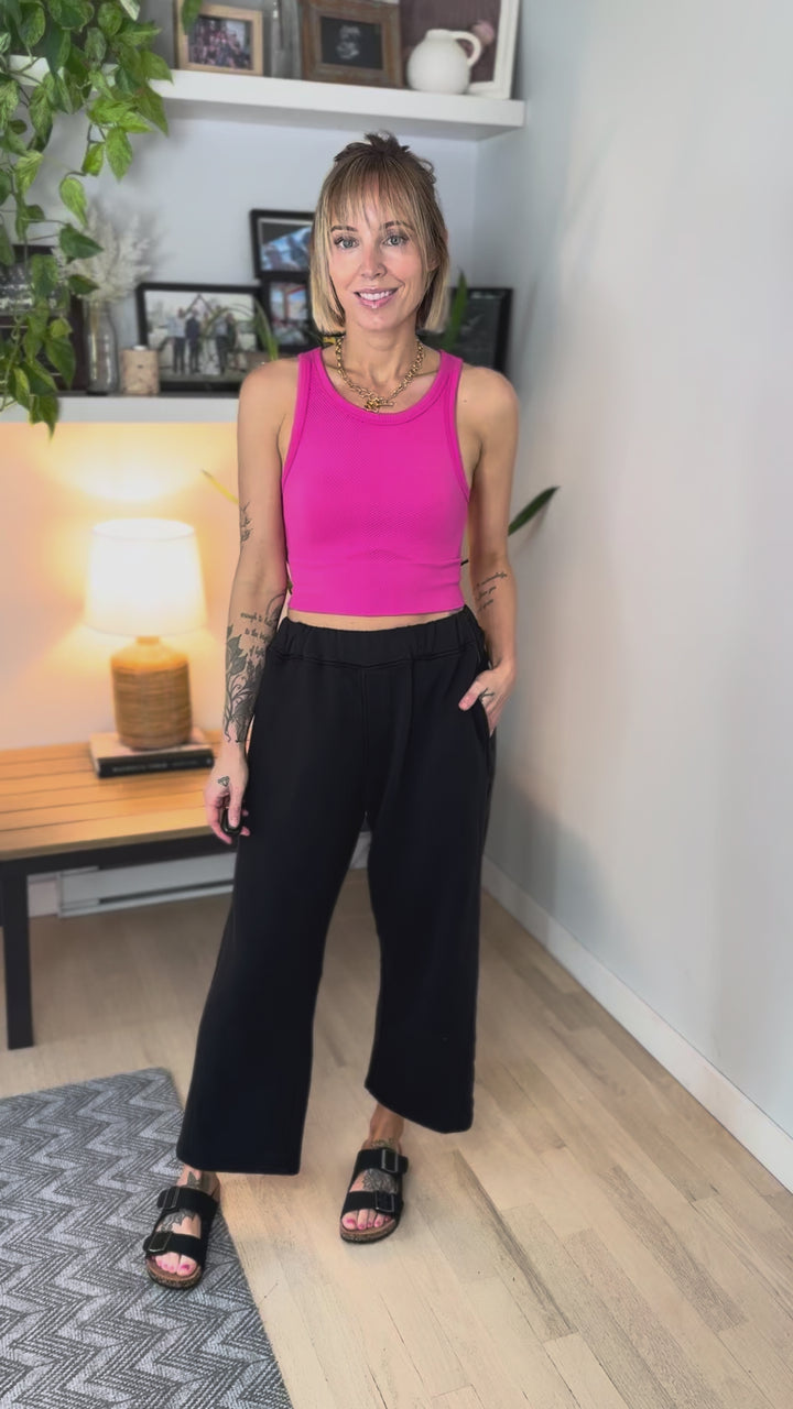 Mono B Malibu Barrel Lounge Pants- BLACK