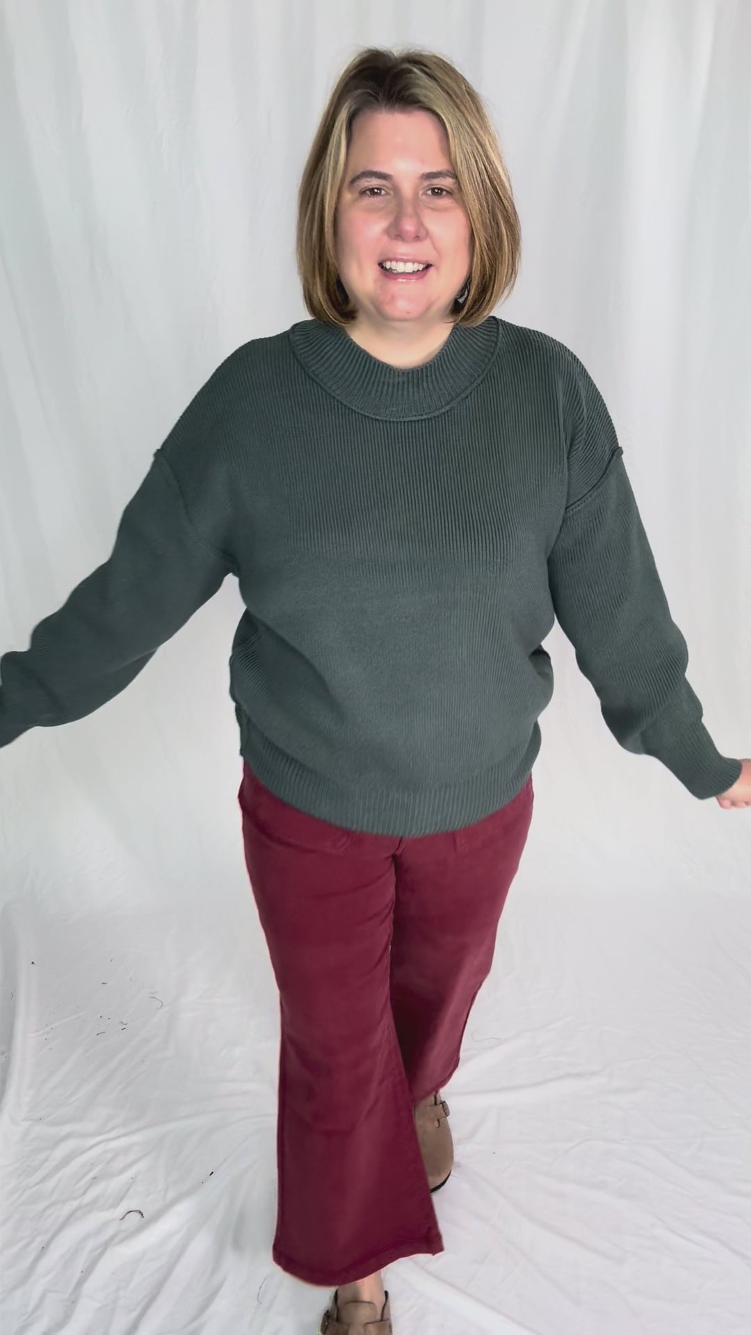 Saga Drop Shoulder Sweater- ASH JADE