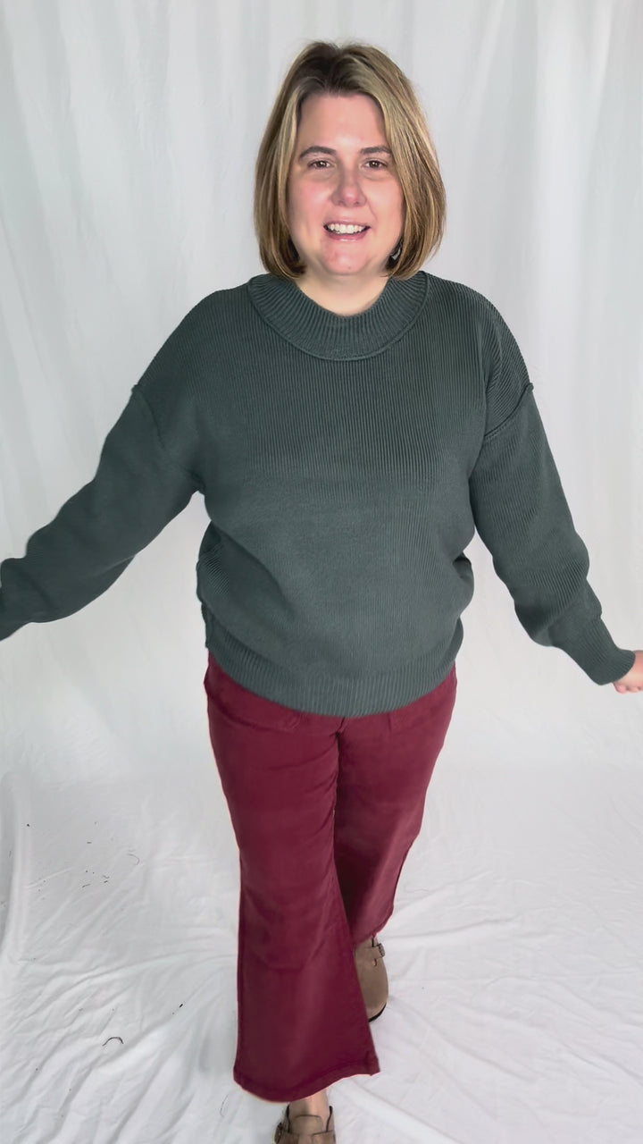 Saga Drop Shoulder Sweater- ASH JADE