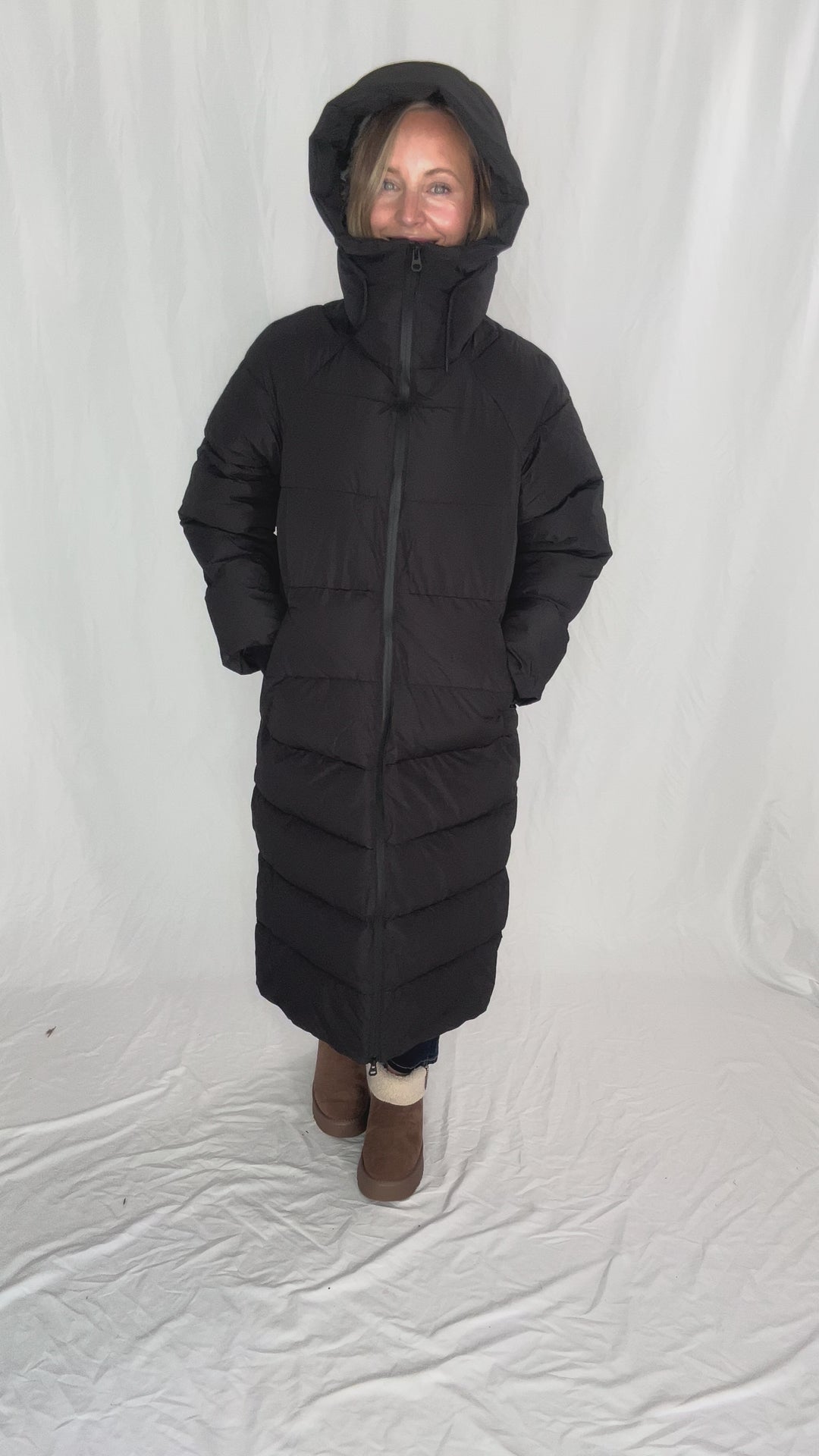 VERO MODA Elanor Water Repllent Long Coat- BLACK