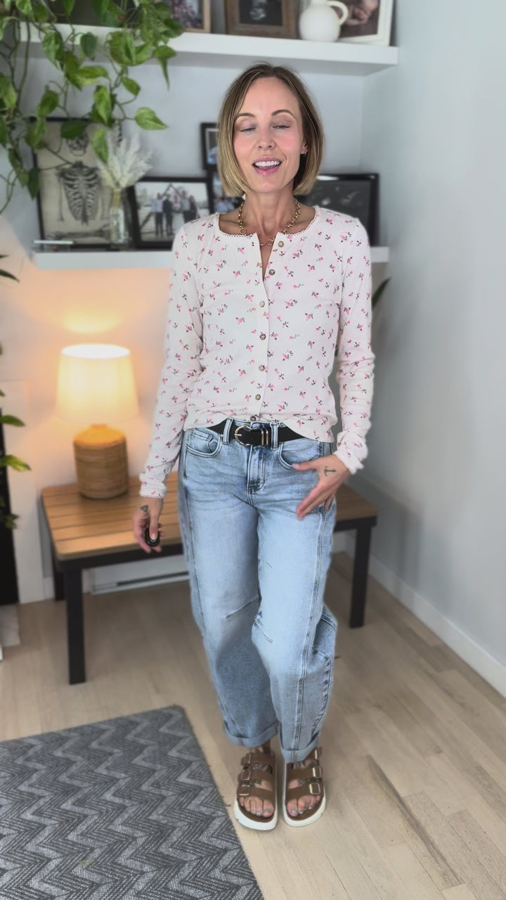 Florabelle Knit Cardigan- OATMEAL