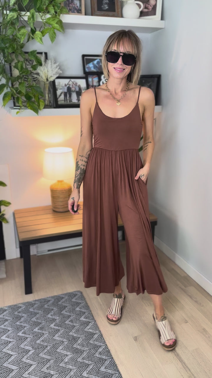Koko Wide Leg Jumpsuit- NUTSHELL