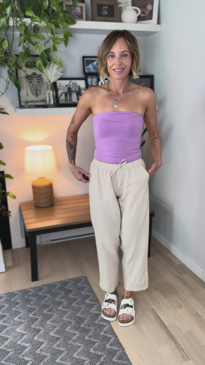 Moonlit Basic Jersey Bandeau- ORCHID