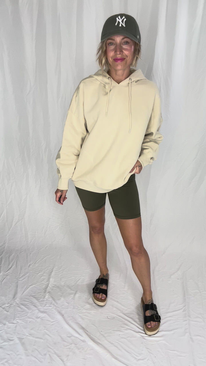 Lilah Premium French Terry Hoodie- TAUPE OATMEAL-FINAL SALE