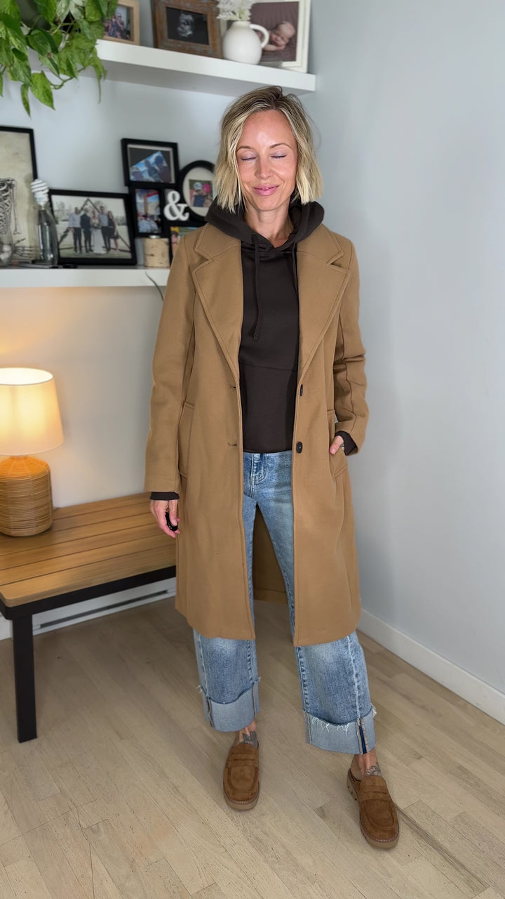 Burwood Collared Coat- CAMEL