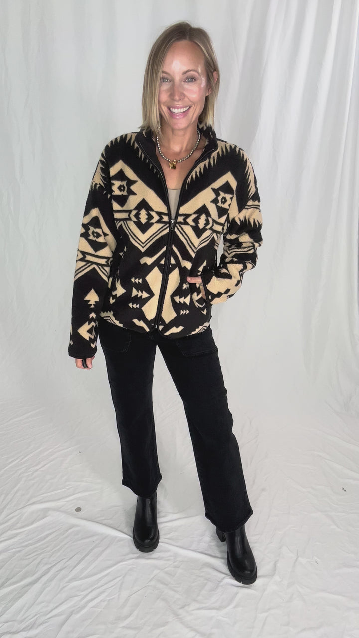 Canyon Jacket- CREAM/BLACK
